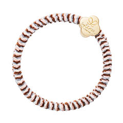 Gumička na vlasy By Eloise London Velvet Gold Quatrefoil 1 ks Soft Neutrals