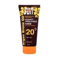 Opalovací přípravek na tělo Vivaco Sun Argan Bronz Oil Tanning Cream SPF20 100 ml