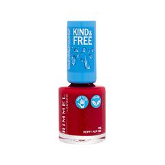 Lak na nehty Rimmel London Kind & Free 8 ml 156 Poppy Pop Red