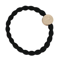 Gumička na vlasy By Eloise London Letter Charms Gold J 1 ks Black