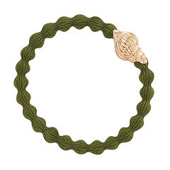 Gumička na vlasy By Eloise London Bling Charms Tropical Seashell Olive 1 ks Olive