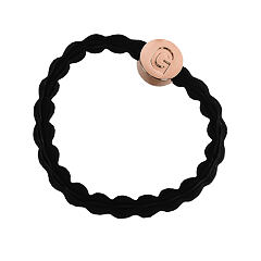 Gumička na vlasy By Eloise London Letter Charms Gold 1 ks G Black