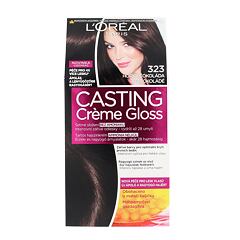 Barva na vlasy L'Oréal Paris Casting Creme Gloss 48 ml 323 Darkest Chocolate poškozená krabička
