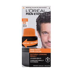 Barva na vlasy L'Oréal Paris Men Expert One-Twist Hair Color 50 ml 05 Light/Medium Brown poškozená krabička