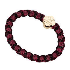 Gumička na vlasy By Eloise London Woven Gold Quatrefoil Woven Plum 1 ks Woven Plum