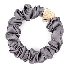 Gumička na vlasy By Eloise London Silk Scrunchie Gold Heart 1 ks Grey