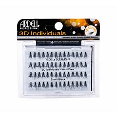 Umělé řasy Ardell 3D Individuals Duralash Knot-Free 56 ks Short Black