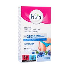 Depilační přípravek Veet Easy-Gel Wax Strips Bikini Sensitive Skin 16 ks