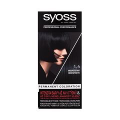 Barva na vlasy Syoss Permanent Coloration 50 ml 1-4 Blue Black poškozená krabička
