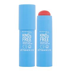 Tvářenka Rimmel London Kind & Free Tinted Multi Stick 5 g 004 Tangerine Dream