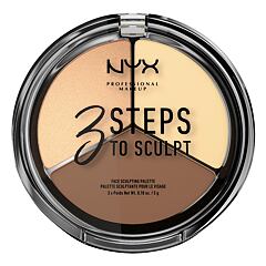 Konturovací paletka NYX Professional Makeup 3 Steps To Sculpt 15 g 02 Light
