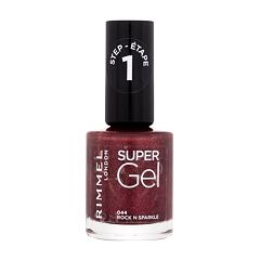 Lak na nehty Rimmel London Super Gel STEP1 12 ml 044 Rock N Sparkle