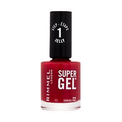 Lak na nehty Rimmel London Super Gel STEP1 12 ml 016 Cerise Pop