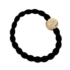 Gumička na vlasy By Eloise London Letter Charms Gold V 1 ks Black