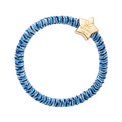 Gumička na vlasy By Eloise London Velvet Gold Star 1 ks Indigo