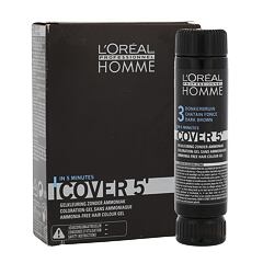 Barva na vlasy L'Oréal Professionnel Homme Cover 5´ 3x50 ml 3 Dark Brown