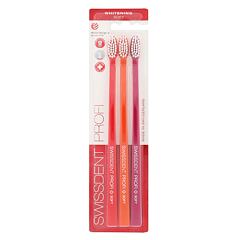 Zubní kartáček Swissdent Profi Whitening Trio Soft 3 ks Red, Orange, Pink