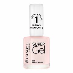 Lak na nehty Rimmel London Super Gel French Manicure STEP1 12 ml 091 English Rose