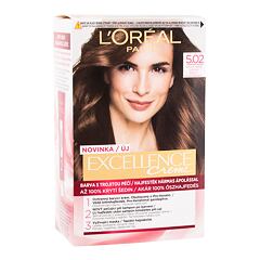 Barva na vlasy L'Oréal Paris Excellence Creme Triple Protection 48 ml 5,02 Light Brown poškozená krabička