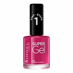 Lak na nehty Rimmel London Super Gel STEP1 12 ml 025 Urban Purple