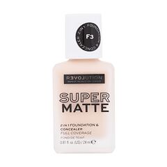 Make-up Revolution Relove Super Matte 2 in 1 Foundation & Concealer 24 ml F3