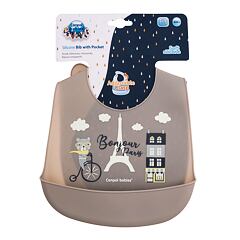 Bryndák Canpol Babies Bonjour Paris Silicone Bib With Pocket 1 ks
