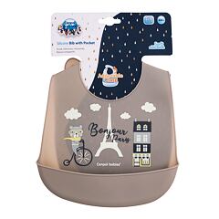 Bryndák Canpol babies Bonjour Paris Silicone Bib With Pocket 1 ks