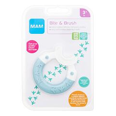 Klasický zubní kartáček MAM Bite & Brush Teether 3m+ Turquoise 1 ks