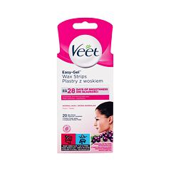 Depilační přípravek Veet Easy-Gel Wax Strips Face Normal Skin 20 ks