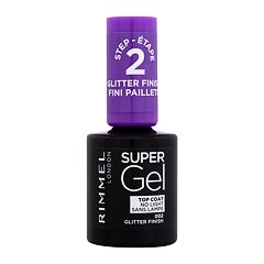 Lak na nehty Rimmel London Super Gel Top Coat 12 ml 002 Glitter Finish