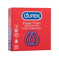 Kondomy Durex Feel Thin Extra Lubricated 3 ks