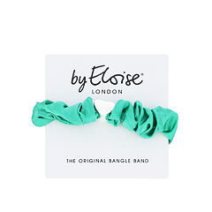 Gumička na vlasy By Eloise London Silk Scrunchie Silver Heart Jungle Green 1 ks