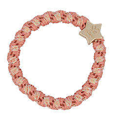Gumička na vlasy By Eloise London Woven Gold Star Coral Pink 1 ks