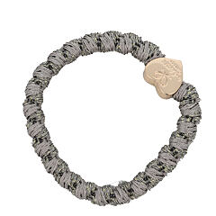 Gumička na vlasy By Eloise London Woven Gold Heart Pebble Grey 1 ks Pebble Grey