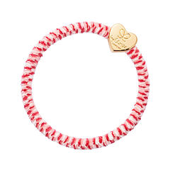 Gumička na vlasy By Eloise London Velvet Gold Heart 1 ks Raspberry Ripple