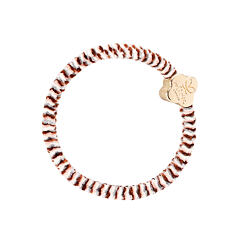 Gumička na vlasy By Eloise London Velvet Gold Quatrefoil 1 ks Soft Neutrals