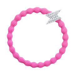 Gumička na vlasy By Eloise London Silver Bling Diamanté Bolt 1 ks Neon Pink