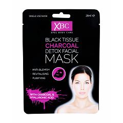 Pleťová maska Xpel Body Care Black Tissue Charcoal Detox Facial Mask 28 ml