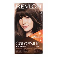 Barva na vlasy Revlon Colorsilk Beautiful Color 59,1 ml 43 Medium Golden Brown Kazeta