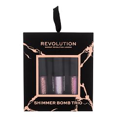 Lesk na rty Makeup Revolution London Shimmer Bomb Trio 2 ml Distortion Kazeta