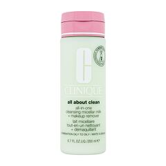 Čisticí mléko Clinique All About Clean Cleansing Micellar Milk + Makeup Remover Combination Oily To Oily 200 ml