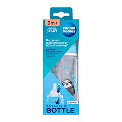 Kojenecká lahev Canpol babies Exotic Animals Easy Start Anti-Colic Bottle Blue 3m+ 240 ml