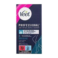 Depilační přípravek Veet Professional Wax Strips Sensitive Skin 40 ks
