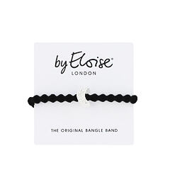 Gumička na vlasy By Eloise London Silver Bling Diamanté Moon Black 1 ks Black