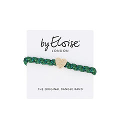 Gumička na vlasy By Eloise London Woven Gold Heart 1 ks Chive