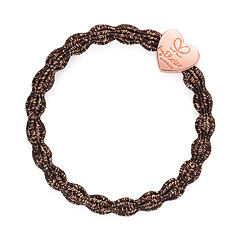 Gumička na vlasy By Eloise London Metallic Rose Gold Heart 1 ks Bronze