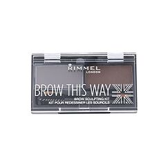 Set a paletka na obočí Rimmel London Brow This Way 2,4 g 002 Medium Brown