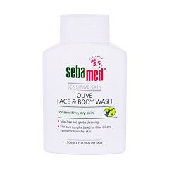 Tekuté mýdlo SebaMed Sensitive Skin Face & Body Wash Olive 200 ml