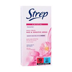 Depilační přípravek Strep Crystal Wax Strips Face & Sensitive Areas Normal Skin 20 ks