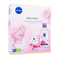 Denní pleťový krém Nivea Rose Touch Care & Cleansing Skincare Regime 50 ml poškozená krabička Kazeta